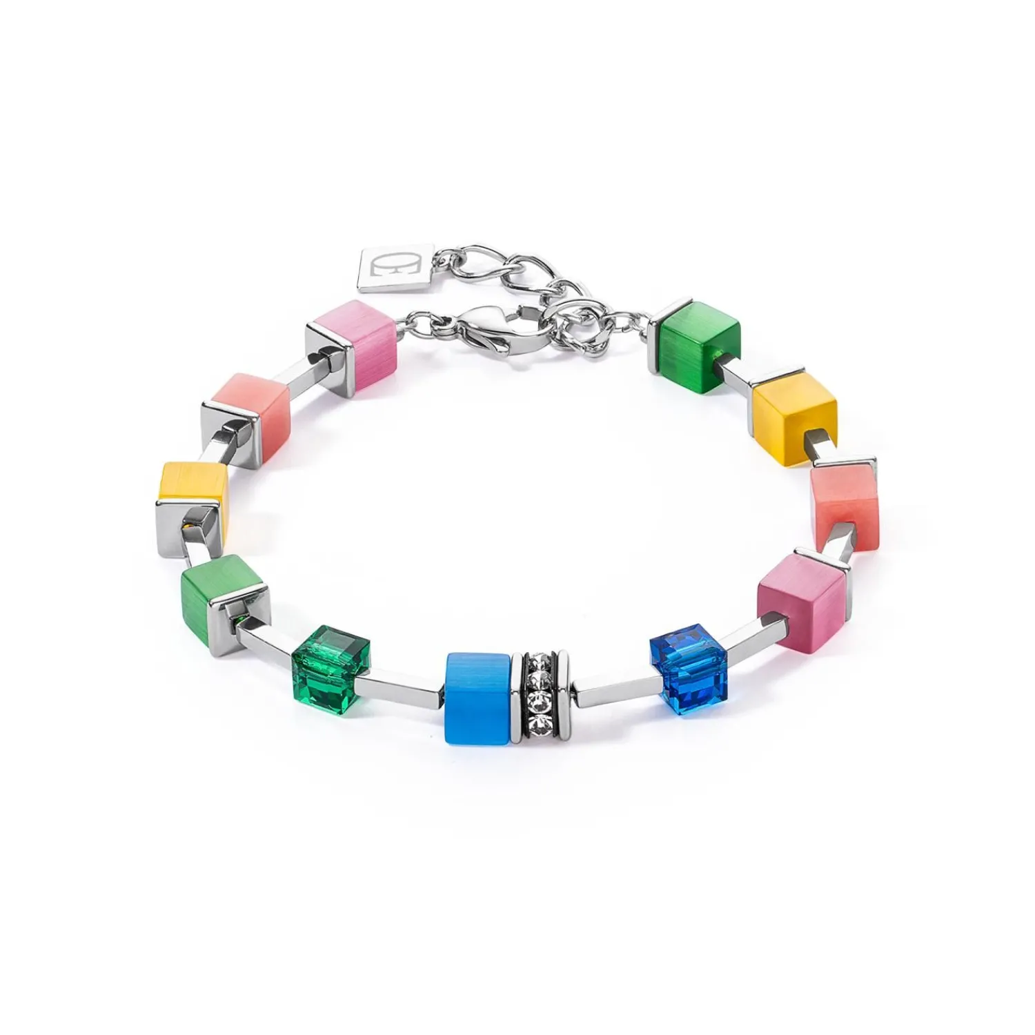 geocube_iconic_pure_armba_0-9.webp COEUR DE LION Geocube® Iconic Pure Armband Regenbogen- Echter Stein