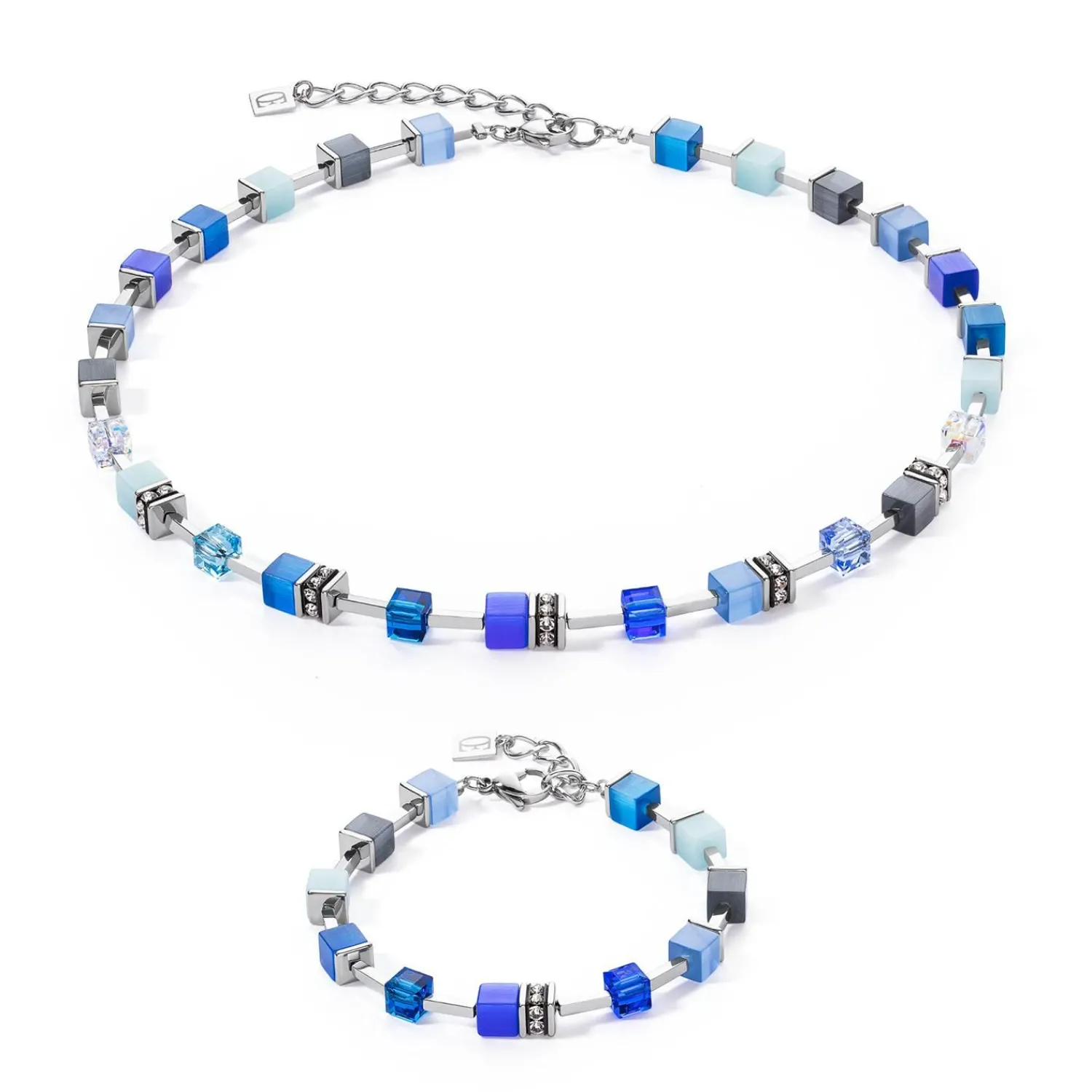 geocube_iconic_pure_armba_1-2.webp COEUR DE LION Geocube® Iconic Pure Armband Blau- Geocube® Echtstein