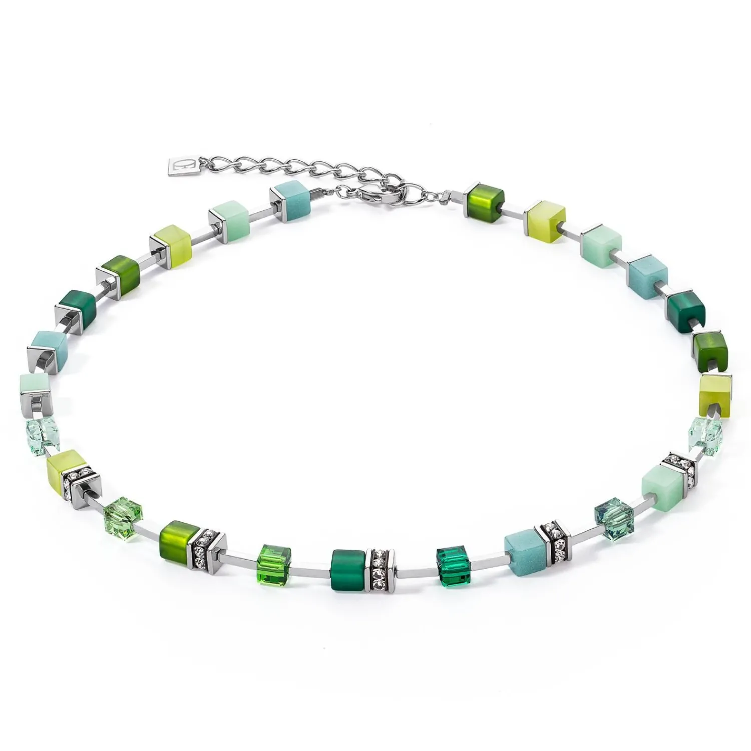 geocube_iconic_pure_halsk_0-1.webp COEUR DE LION Geocube® Iconic Pure Halskette Grün- Geocube® Echtstein