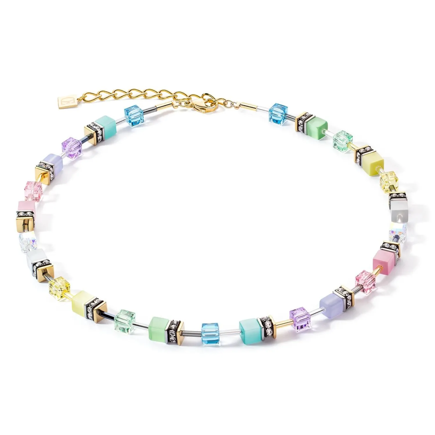geocube_ikonische_sanfte__0-3.webp COEUR DE LION Geocube® Ikonische sanfte mehrfarbige Halskette- Geocube® Halsketten
