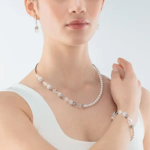 COEUR DE LION Geocube® Precious Fusion Pearls Armband Weiß- Hochzeit