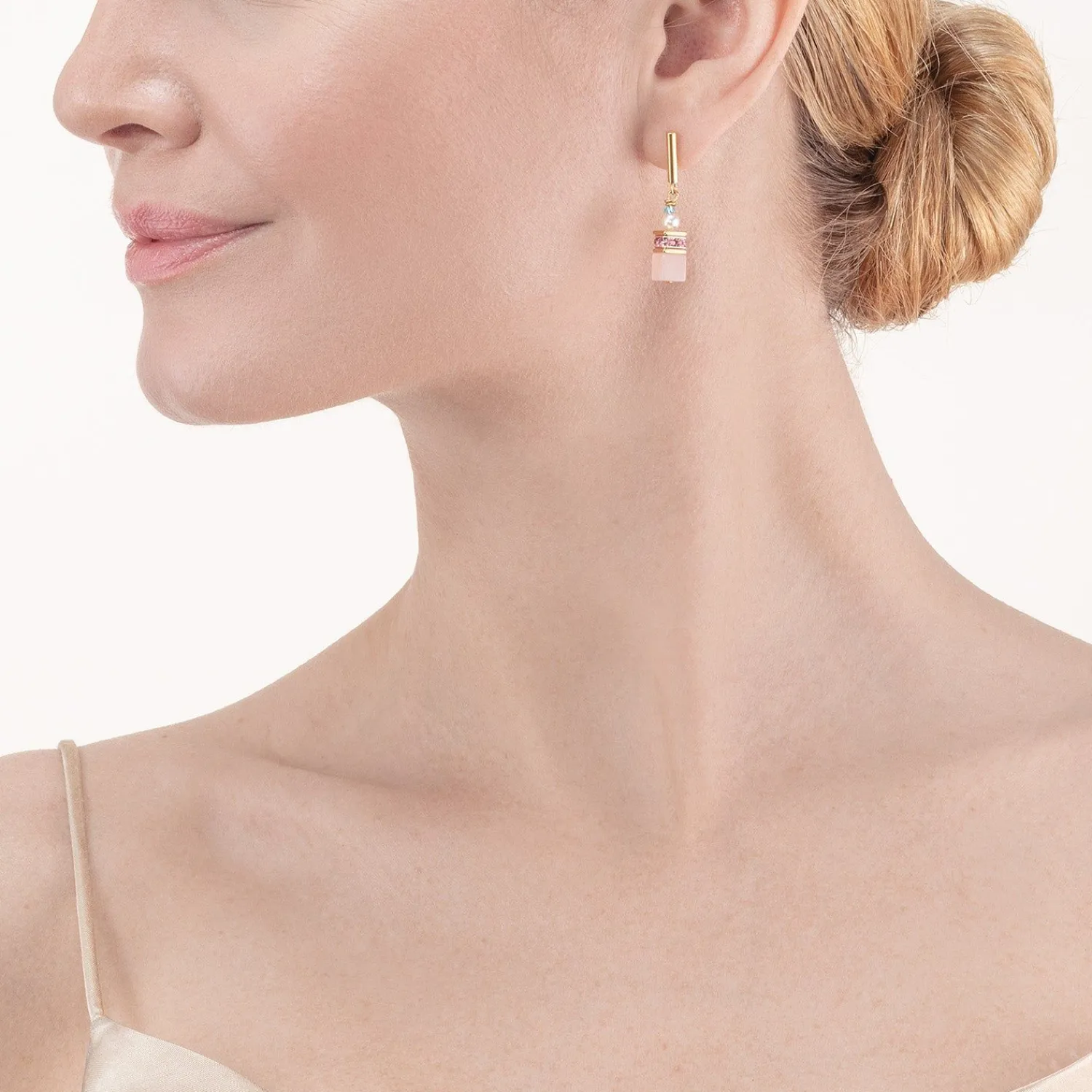 geocube_precious_fusion_p_2-13.webp COEUR DE LION Geocube® Precious Fusion Pearls Ohrringe Mehrfarbig Pastell- Echter Stein