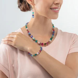 COEUR DE LION Geocube® Precious Statement Armband Gold-Mehrfarbig- Geocube® Echtstein