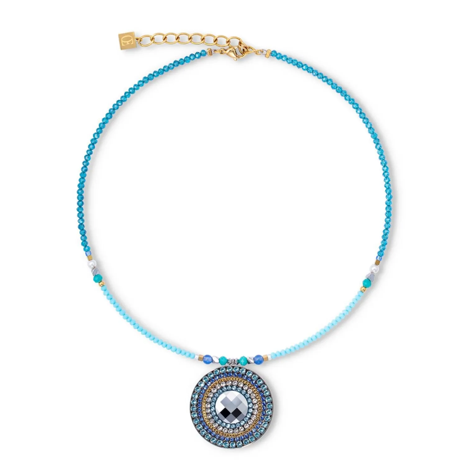 halskette_amulett_ocean_v_0.webp COEUR DE LION Halskette Amulett Ocean Vibes Türkis Gold- Edelsteinketten