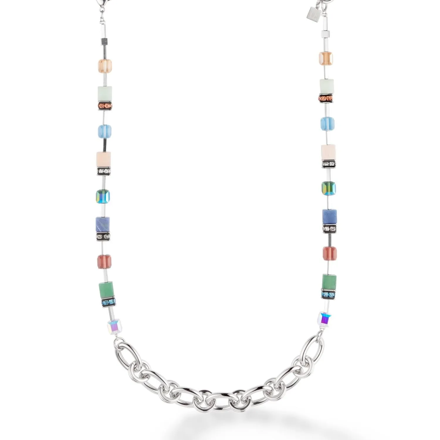 halskette_geocube_stateme_3-1.webp COEUR DE LION Halskette Geocube® Statement Precious Chunky Chain Multiwear 35 Mehrfarbig- Multiwear-Halsketten