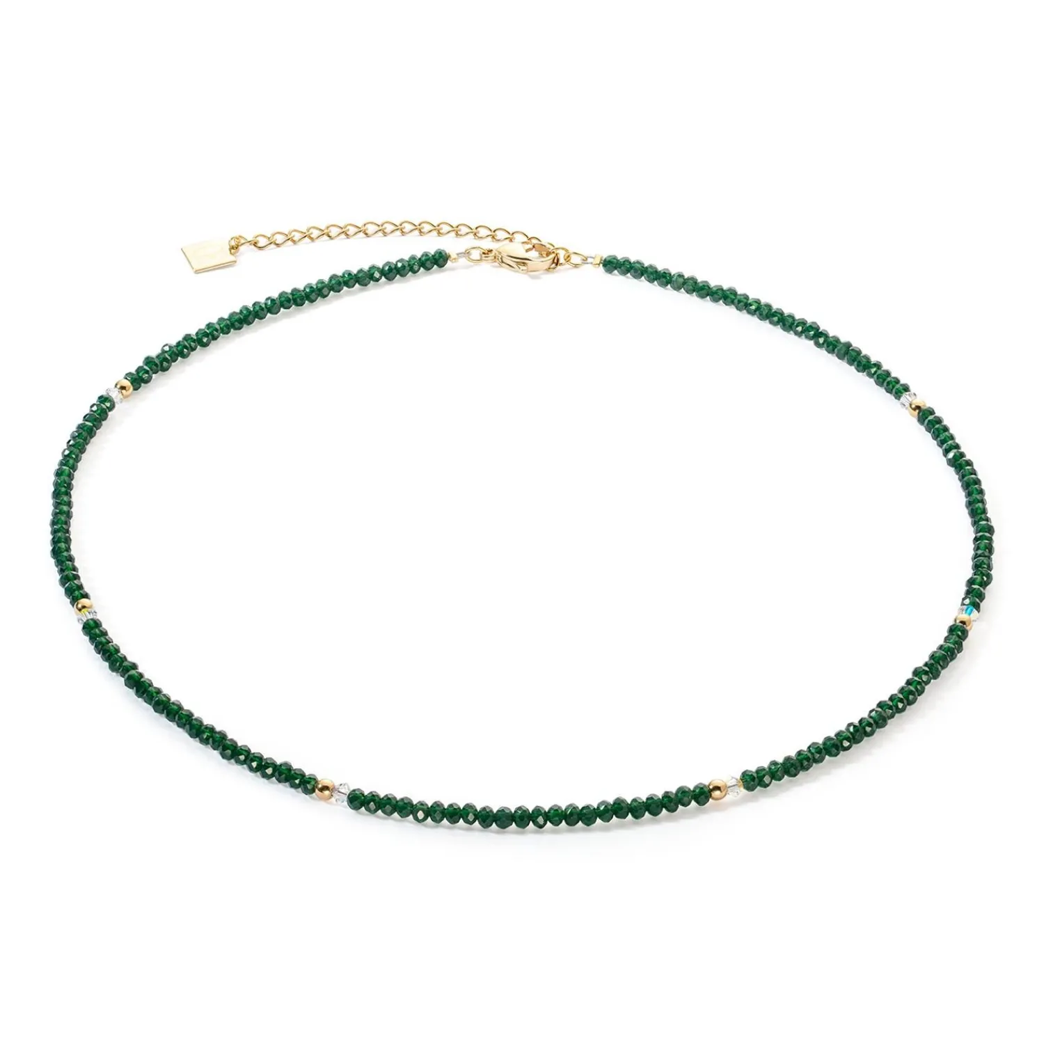 halskette_little_twinkle__0-1.webp COEUR DE LION Halskette Little Twinkle Gold-Dunkelgrün- Kristallhalsketten