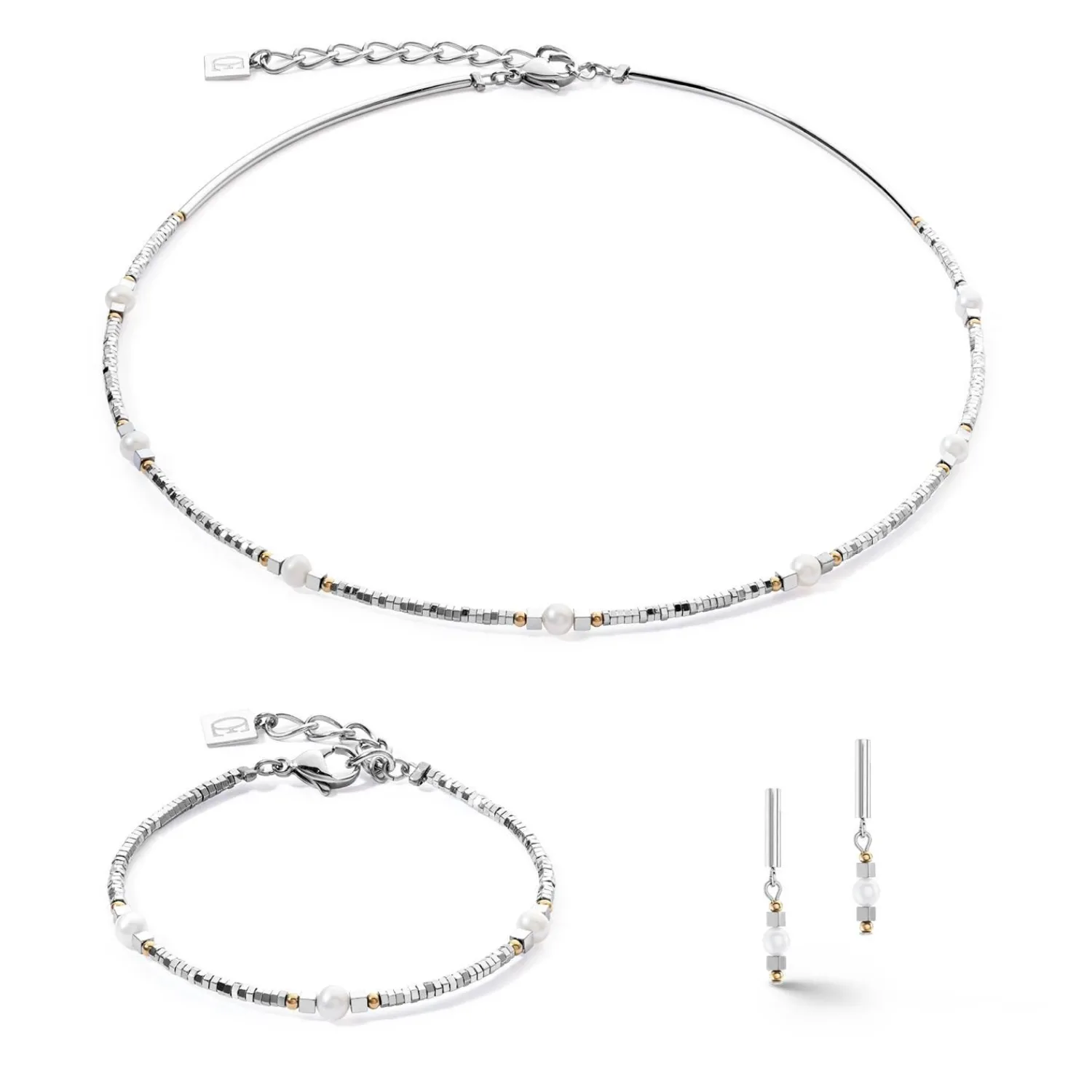 halskette_orbit_swasserpe_1.webp COEUR DE LION Halskette Orbit Süßwasserperle Silber- Edelsteinketten