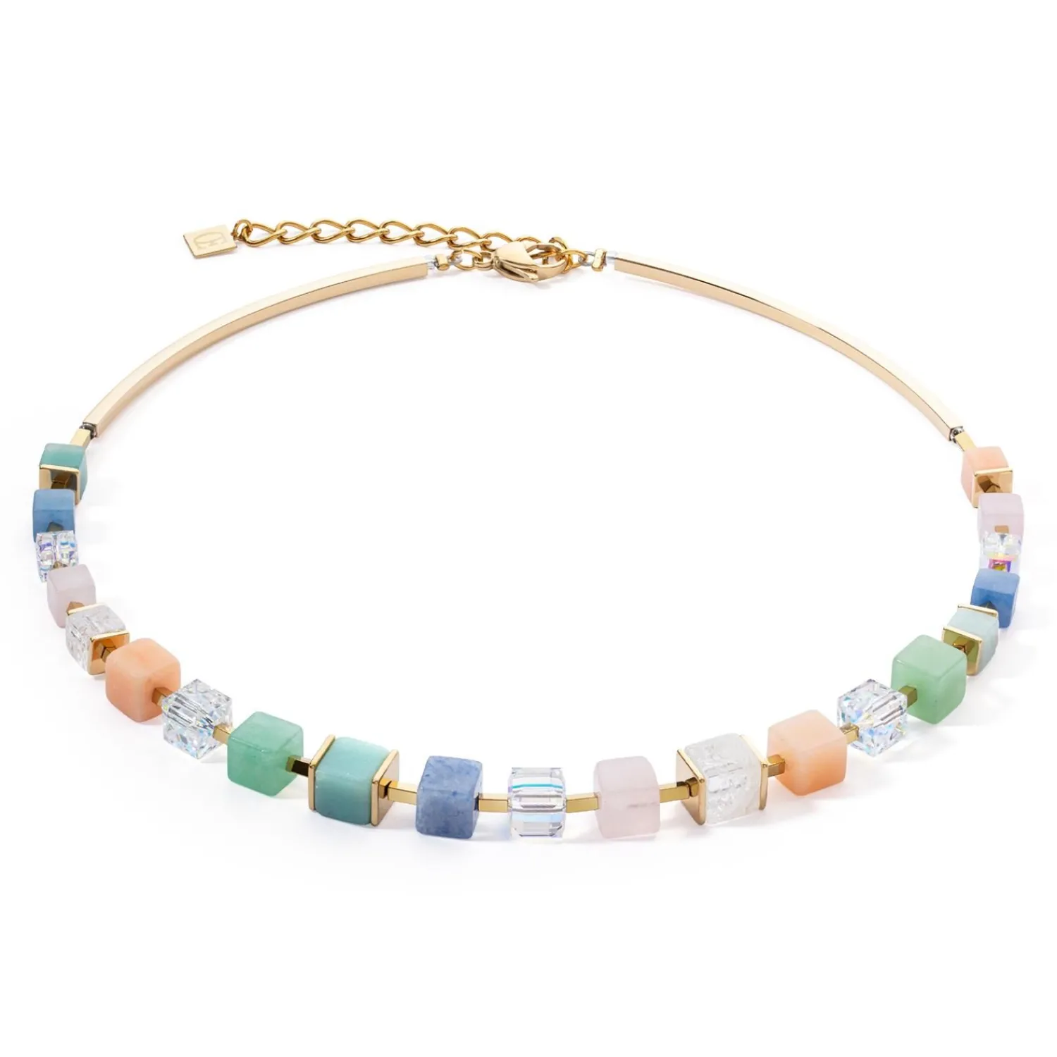 halskette_precious_statem_0-1.webp COEUR DE LION Halskette Precious Statement Cubes Mehrfarbig-Sanft- Edelsteinketten