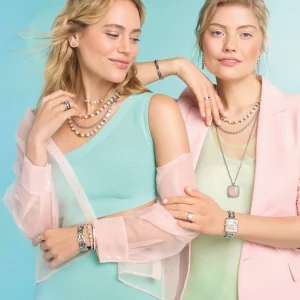 COEUR DE LION Halskette Princess Pearls Silber-Rosa- Edelsteinketten