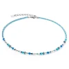 COEUR DE LION Halskette Princess Spheres Mix Türkis- Edelsteinketten