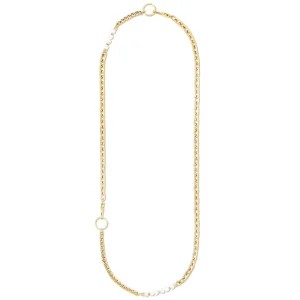 COEUR DE LION Halskette Shape Shifter Süßwasserperlen Gold- Multiwear-Halsketten