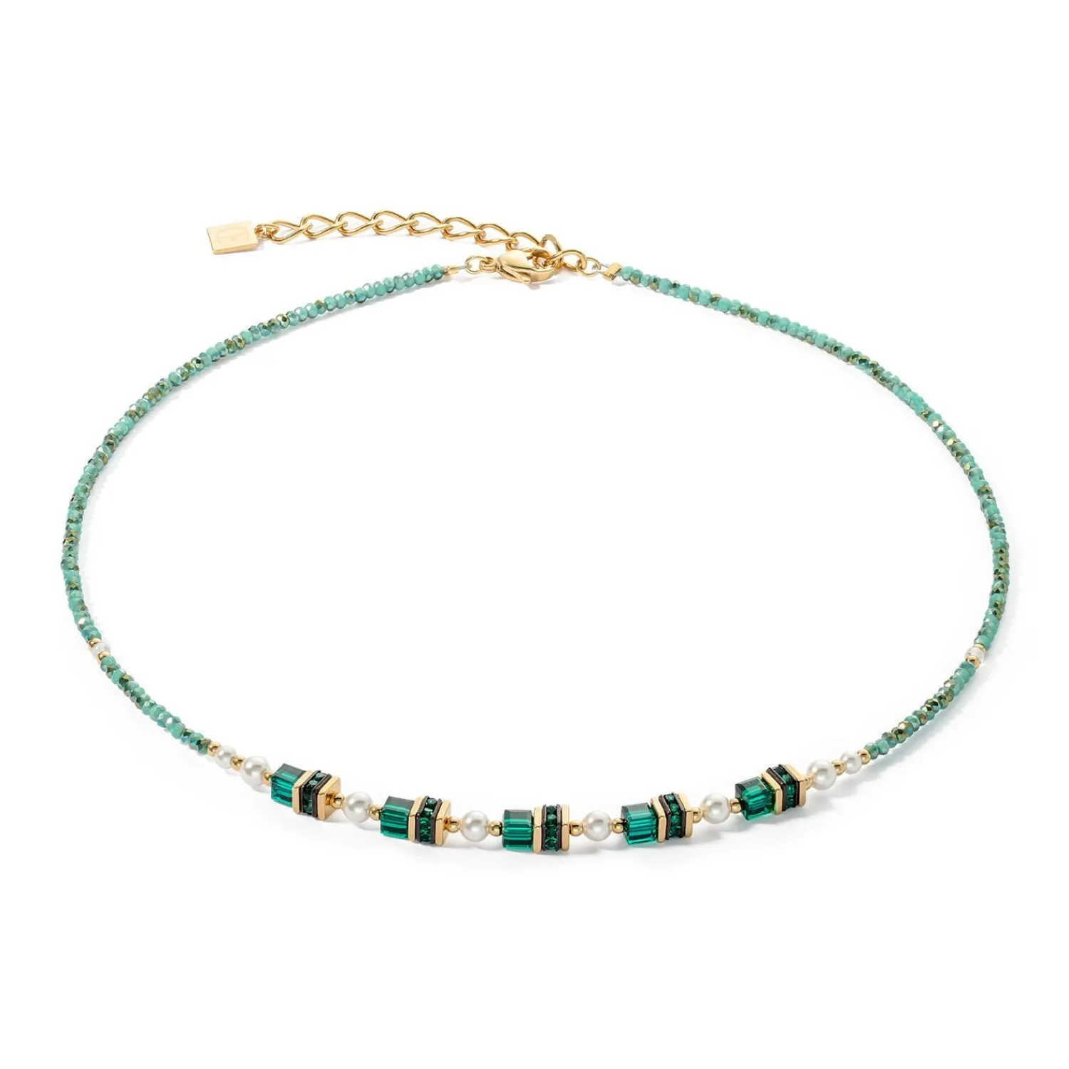 halskette_sparkling_princ_0.webp COEUR DE LION Halskette Sparkling Princess Gold-Grün- Festliche Kollektion