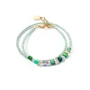 COEUR DE LION Joyful Colors Wickelarmband Goldgrün- Mix&And&Match-Armbänder