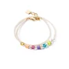 COEUR DE LION Joyful Colors Wickelarmband Gold Regenbogen- Fröhliche Farben