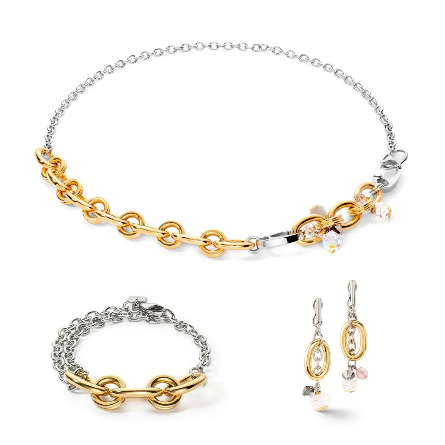 neptuns_schatz_zweifarbig_1.webp COEUR DE LION Neptuns Schatz zweifarbige Ohrringe- Echter Stein