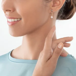 COEUR DE LION Ohrringe Classic Princess Süßwasserperlen Bicolor- Perlenohrringe