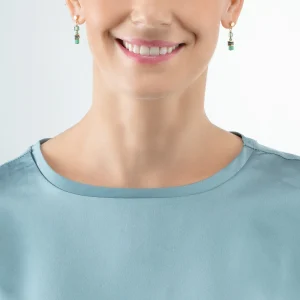 COEUR DE LION Ohrringe Mini Cubes Grün- Kristallohrringe