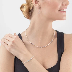 COEUR DE LION Princess Pearls Armband Silber Hellblau- Hochzeit