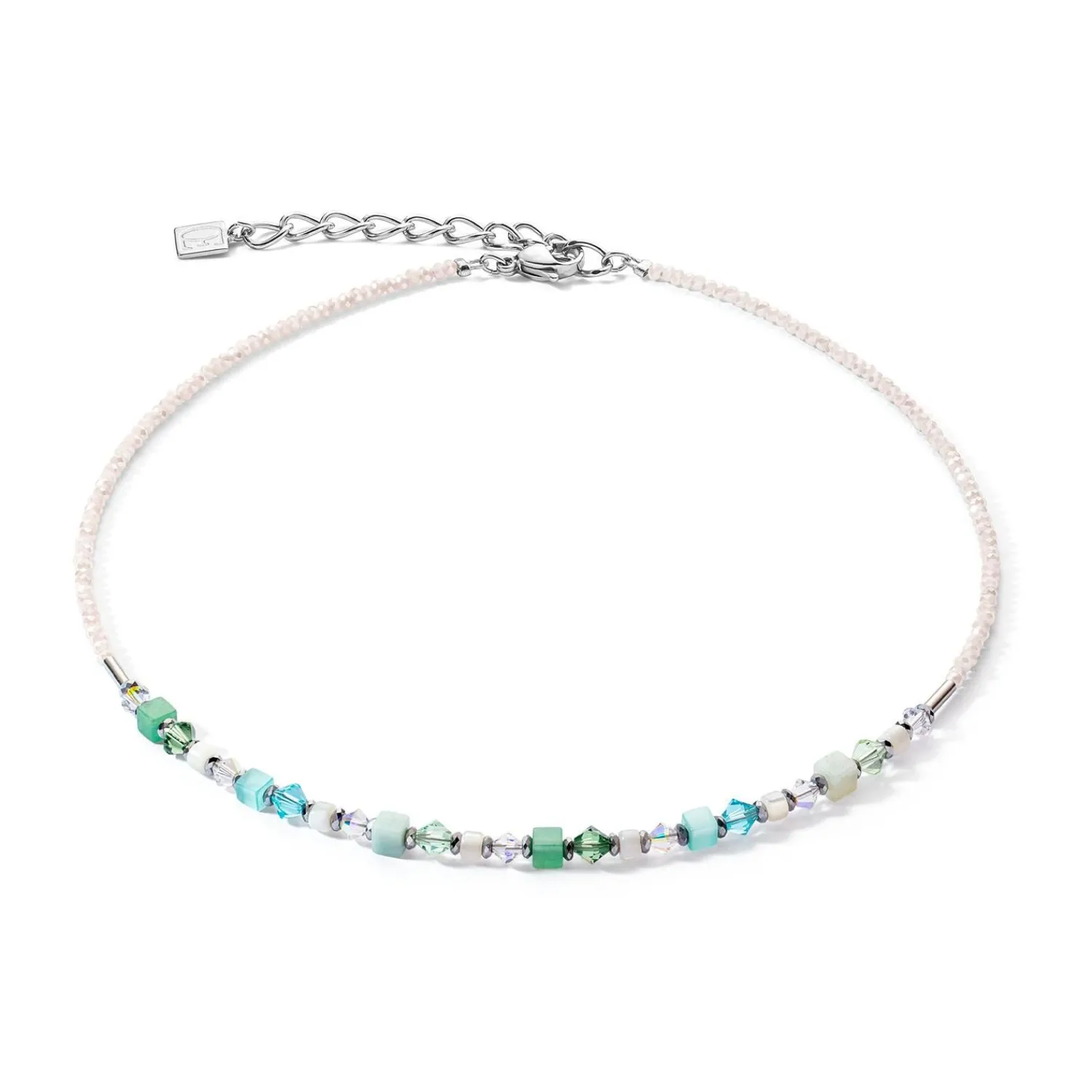 princess_shape_mix_halske_0-1.webp COEUR DE LION Princess Shape Mix Halskette Mintgrün- Echter Stein