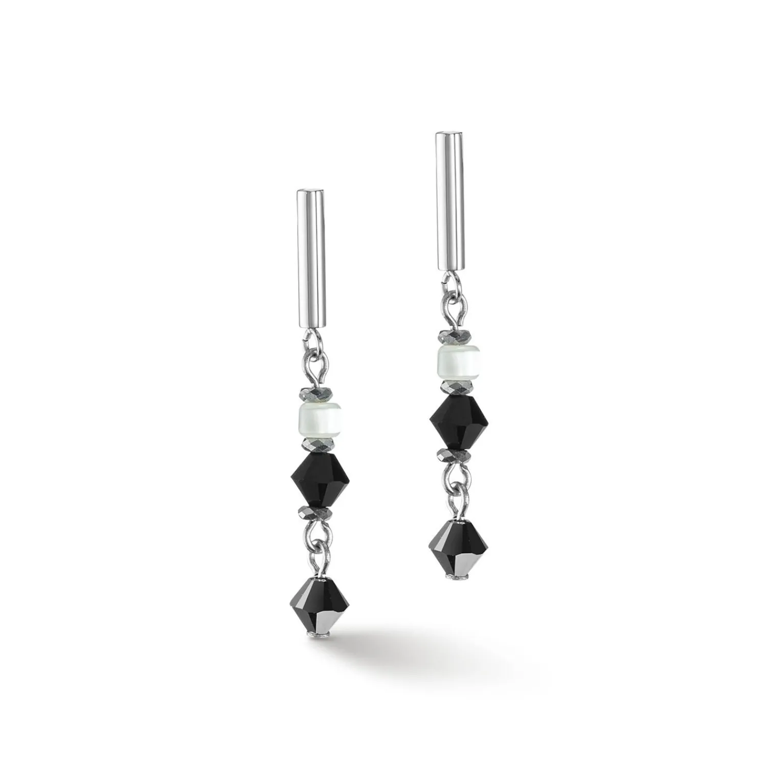 princess_shape_mix_ohrrin_0-3.webp COEUR DE LION Princess Shape Mix Ohrringe Schwarz-Weiß- Kristallohrringe