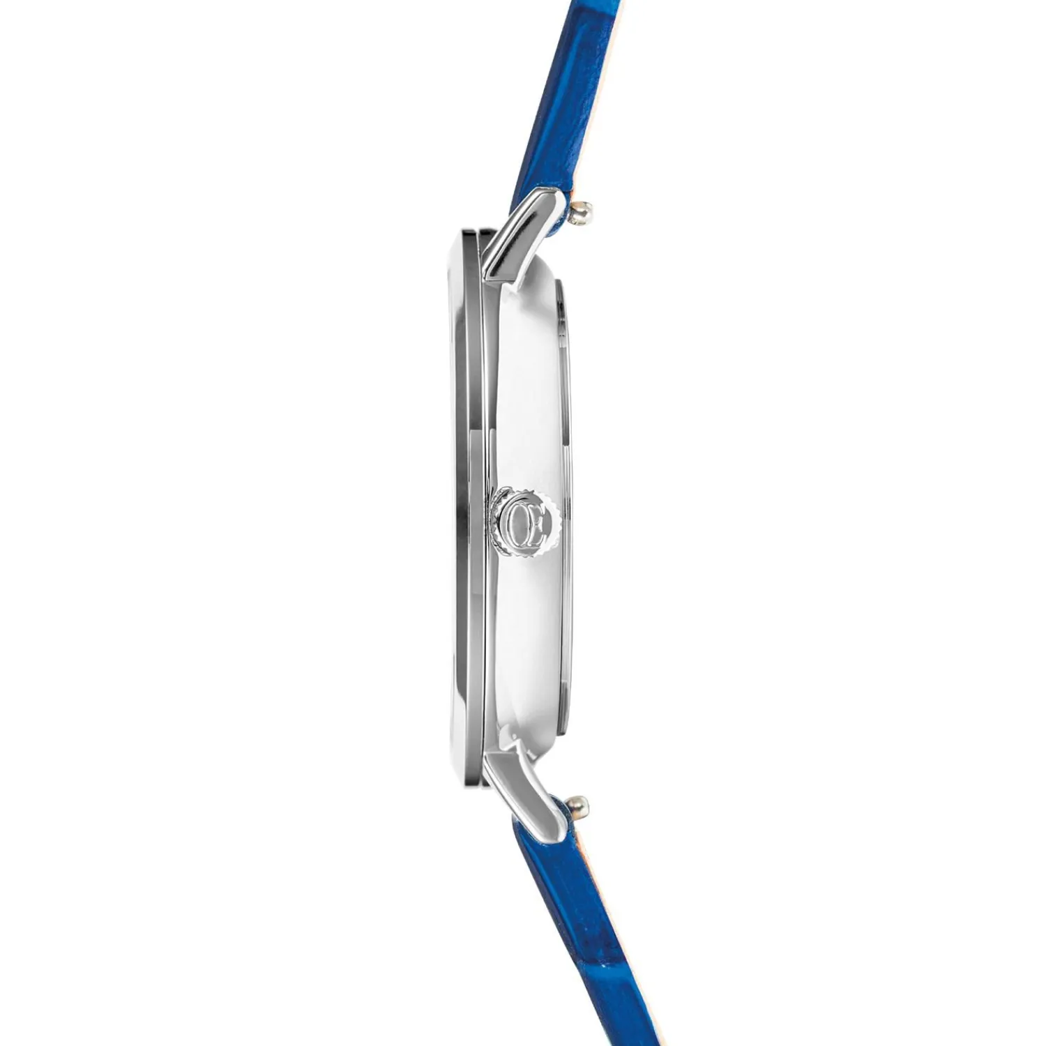 sehen_sie_sich_das_runde__3-2.webp COEUR DE LION Sehen Sie sich das runde, funkelnde Sunray-Armband aus Leder in Königsblau an- Uhren