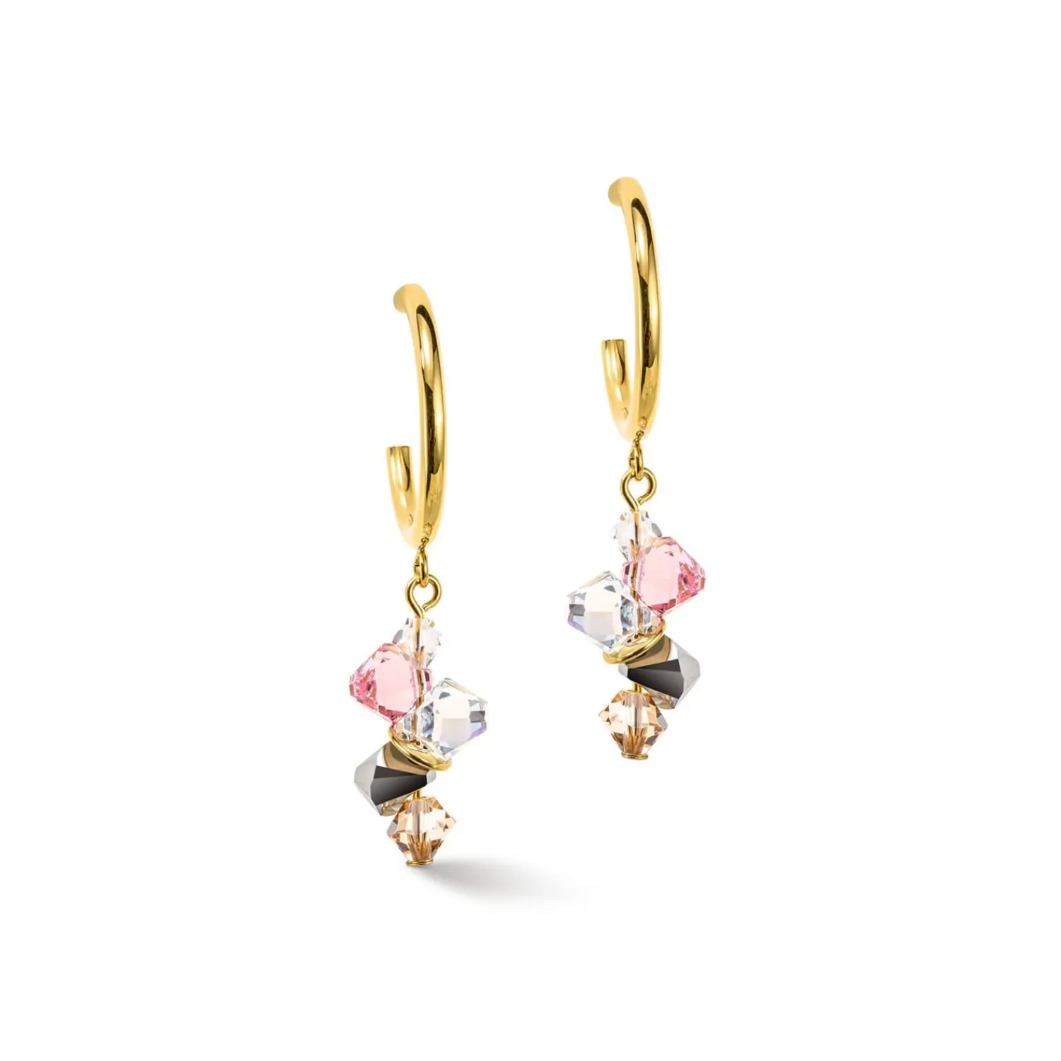 tanzende_kristalle_ohrrin_0-2.webp COEUR DE LION Tanzende Kristalle Ohrringe Gold Hellrosa- Creolen