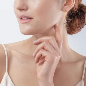 COEUR DE LION Tanzende Kristalle Ohrringe Gold Hellrosa- Ohrstecker