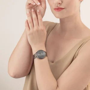 COEUR DE LION Uhr Round Statement Unisex Anthrazit Sunray Edelstahl Light Gun Metal- Unisex Edition