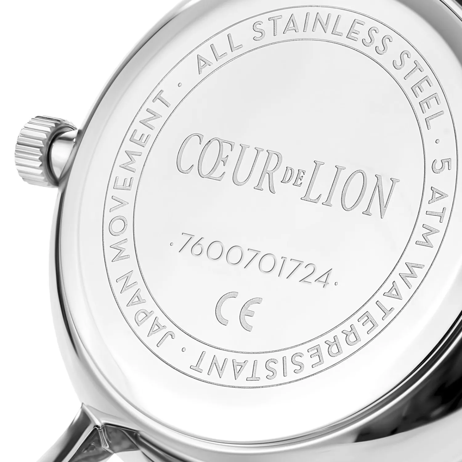 uhr_rund_silber_sunray_mi_4.webp COEUR DE LION Uhr Rund Silber Sunray Milanaise Edelstahl- Uhren