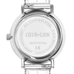 COEUR DE LION Uhr Rund Silber Sunray Milanaise Edelstahl- Uhren